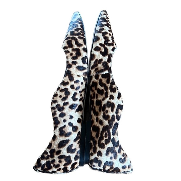 Sam Edelman Rosalie leather fur upper animal print flats.size 7.5 - Picture 4 of 9